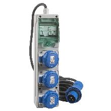 MiniQuadro mobile ASC IP65 - 4 moduli - 3 prese da incasso - SCHNEIDER ELECTRIC 10510 product photo