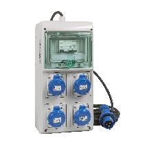 Quadro mobile ASC IP65 - 8 moduli - 4 prese da incasso - SCHNEIDER ELECTRIC 10513 product photo