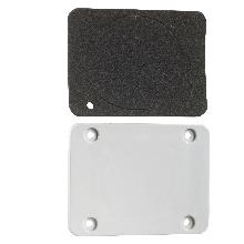 Piastra 65 x 85 cieca per prese 50 x 50 per centralini e quadri stagni Kaedra - [prezzo per 100 pz] - SCHNEIDER ELECTRIC 13040 product photo