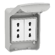 PRESA INC.2XBIVAL.2P+T 230V - SCHNEIDER ELECTRIC 81139 - SCHNEIDER ELECTRIC 81139 - SCHNEIDER ELECTRIC 81139 product photo