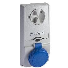Presa da incasso interbloccata con fusibile Unika IP65 16A 220V 3P+T - SCHNEIDER ELECTRIC 82182 product photo