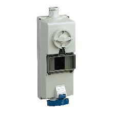 Presa da parete interbloccata /vano DIN Isoblock IP65 16A 220V 2P+T - SCHNEIDER ELECTRIC 82754 product photo