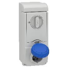 Presa da parete interbloccata fusibilata Unika IP65 16A 220V 2P+T - SCHNEIDER ELECTRIC 83181 product photo