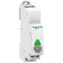 Pulsante IPB 1NA 20A 250VCA GRIGIO E SPIA VERDE - SCHNEIDER ELECTRIC A9E18036 product photo