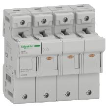 BASE PORTAFUSIBILE SBI 3P+N 14X51 500VCA - SCHNEIDER ELECTRIC A9GSB750 product photo