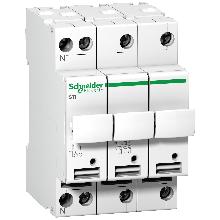 Base portafusibile STI - 3P+N - 8.5x31.5 - 400 Vca - SCHNEIDER ELECTRIC A9N15657 product photo