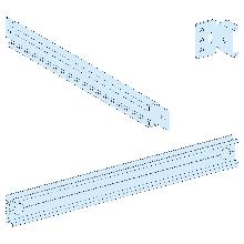 Guida apparecchio modulare regolabile P L400 - SCHNEIDER ELECTRIC LVS03404 product photo
