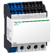 Blocco di distribuzione, Linergy DX, 4P, 63A, 4 moduli, 24 fori, attacco rapido inferiore - SCHNEIDER ELECTRIC LVS04041 product photo