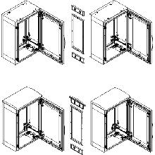 Kit di affiancamento laterale 1500X400 7035 - SCHNEIDER ELECTRIC NSYMUPLA154G product photo