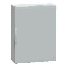 Armadio in poliestere con porta liscia 1000x750x320 IP65 RAL 7035 - SCHNEIDER ELECTRIC NSYPLA1073G product photo