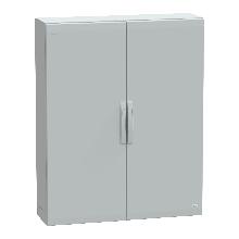 Armadio in poliestere con porta liscia 1250x1000x320 IP65 RAL 7035 - SCHNEIDER ELECTRIC NSYPLA12103G product photo