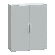 Armadio in poliestere con porta liscia 1250x1000x420 IP65 RAL 7035 - SCHNEIDER ELECTRIC NSYPLA12104G product photo