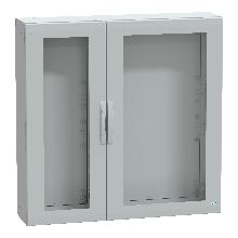 Armadio in poliestere con porta trasparente 1250x1250x320 IP65 RAL 7035 - SCHNEIDER ELECTRIC NSYPLA12123TG product photo