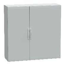 Armadio in poliestere con porta liscia 1250x1250x420 IP65 RAL 7035 - SCHNEIDER ELECTRIC NSYPLA12124G product photo