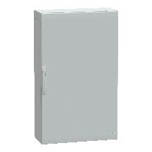 Armadio in poliestere con porta liscia 1250x750x320 IP65 RAL 7035 - SCHNEIDER ELECTRIC NSYPLA1273G product photo