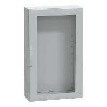 Armadio in poliestere con porta trasparente 1250x750x320 IP65 RAL 7035 - SCHNEIDER ELECTRIC NSYPLA1273TG product photo