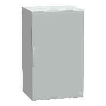 Armadio in poliestere con porta liscia 1250x750x620 IP65 RAL 7035 - SCHNEIDER ELECTRIC NSYPLA1276G product photo