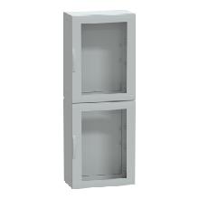 Armadio in poliestere con porta trasparente 2000x750x420 IP65 RAL 7035 - SCHNEIDER ELECTRIC NSYPLA2074TG product photo