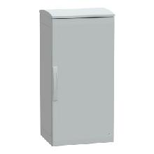 Armadio in poliestere, porta liscia, autoventilato 1000x500x420 IP54 RAL 7035 - SCHNEIDER ELECTRIC NSYPLAT1054G product photo