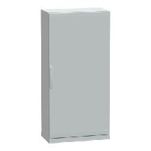 Armadio in poliestere con porta liscia e zoccolo 1500x750x420 IP54 RAL 7035 - SCHNEIDER ELECTRIC NSYPLAZ1574G product photo