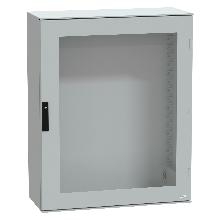 Cassa in poliestere 1055x850x350 IP66 con porta trasparente RAL 7035 - SCHNEIDER ELECTRIC NSYPLM108TG product photo