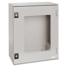VIDEO CASSETTA POLIESTERE A PARETE THALASSA PLM PORTA TRASPARENTE 647X436X250MM IP66 IK08 RAL 7035 - SCHNEIDER ELECTRIC NSYPLM64TG - SCHNEIDER ELECTRIC NSYPLM64TG product photo