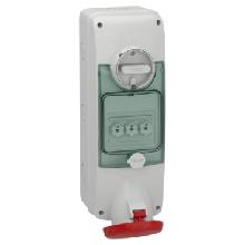 Presa da parete inter./fusibilata Unika IP65 63A 380V 3P+T - SCHNEIDER ELECTRIC PKB63R534 product photo