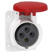 Presa fissa BT da incasso diritta IP44 16A 380V 3PT cablaggio rapido - SCHNEIDER ELECTRIC PKY16G434 product photo