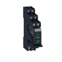 RELE' RXG CON PULSANTE DI TEST E LED PRE-MONTATO CON BASE-2NC/NO 5A 24VDC + DIODO - SCHNEIDER ELECTRIC RXG22BDPV - SCHNEIDER ELECTRIC RXG22BDPV product photo