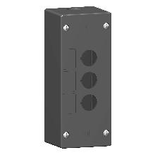 Pulsantiera vuota ambienti aggressivi - nero - 3 fori - 3 fori - SCHNEIDER ELECTRIC XALG03 product photo