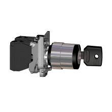 SELETTORE CON CHIAVE Ø 22 - 3 POS. - A CHIAVE - 2NO - SCHNEIDER ELECTRIC XB4BG33 product photo