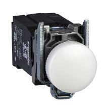 Lampada spia completa bianca Ø22 con LED universale 400 Vac - SCHNEIDER ELECTRIC XB4BV5B1 product photo