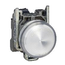 Lampada spia D.22  - IP65 - bianca - LED integrato - 24-120V - ATEX - SCHNEIDER ELECTRIC XB4BVBG1EX product photo