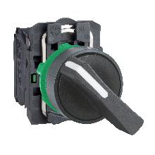 Selettore D.22 - 2 posizioni - sblocco rotazione - leva LUNGA - nero - 1NO - SCHNEIDER ELECTRIC XB5AJ21 product photo