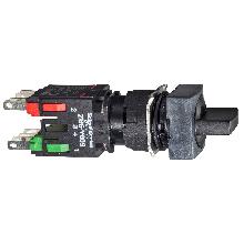 Selettore nero D.16 - leva - 3 posizioni - 1NO+1NC - SCHNEIDER ELECTRIC XB6CD235B product photo