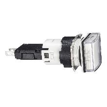 Lampada spia quadrata D.16 - IP65 - bianca - LED integrato - 24V - SCHNEIDER ELECTRIC XB6CV1BB product photo