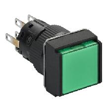 Pulsante luminoso verde D.16 - filoghiera ad impulso - 24V - 2NC/NO - SCHNEIDER ELECTRIC XB6ECW3B2P product photo