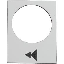 Etichetta - 30x40mm - bianco - sollevamento o destra, lento-veloce - SCHNEIDER ELECTRIC ZB2BY4903 product photo