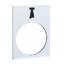 Etichetta - 30x40mm - bianco - clacson - SCHNEIDER ELECTRIC ZB2BY4932 product photo