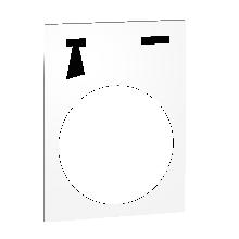 Etichetta - 30x40mm - bianco - avvio clacson - SCHNEIDER ELECTRIC ZB2BY4935 product photo