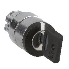 Testa selettore D.22 - 3 posizione - chiave nera - estrazione chiave tutte pos. - SCHNEIDER ELECTRIC ZB4BG0F022 product photo