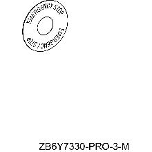 Etichetta rettangolare D.45 per pulsante arresto emergenza -EMERGENCY STOP - SCHNEIDER ELECTRIC ZB6Y7330 product photo