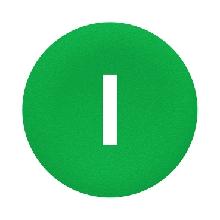 Capsula verde - c/marcatura i - bianca - per pulsante filoghiera circolare - [prezzo per 100 pz] - SCHNEIDER ELECTRIC ZBA331 product photo