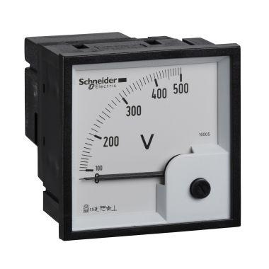 Voltmetro analogico VLT - 72 x 72 mm - 0..500 V - SCHNEIDER ELECTRIC 16005 product photo Photo 01 3XL