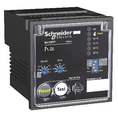 Rel? di protezione corrente differenziale, VigiPacT RH197P, 30mA-30A, 220/240VAC 50/60Hz, allarme 50%, montaggio su pannello frontale - SCHNEIDER ELECTRIC 56507 product photo Photo 01 3XL