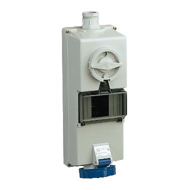 Presa da parete interbloccata /vano DIN Isoblock IP65 16A 220V 2P+T - SCHNEIDER ELECTRIC 82754 product photo Photo 01 3XL