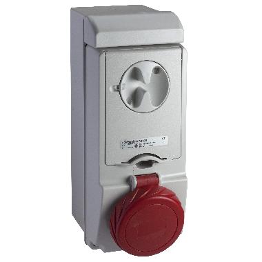 Presa da parete interbloccata fusibilata Unika IP65 32A 380V 3P+T - SCHNEIDER ELECTRIC 83196 product photo Photo 01 3XL