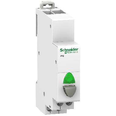 Pulsante iPB 1NA 20A 250Vca grigio e spia verde 12??48Vca/cc - SCHNEIDER ELECTRIC A9E18038 product photo Photo 01 3XL