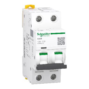 Interruttore magnetotermico iC60H 2P C 0,5A 10000A - SCHNEIDER ELECTRIC A9F84270 product photo Photo 01 3XL