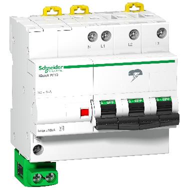 Scaricatore Sovratensione IQUICK PF 3P+N 5KA  T2 - SCHNEIDER ELECTRIC A9L16618 product photo Photo 01 3XL